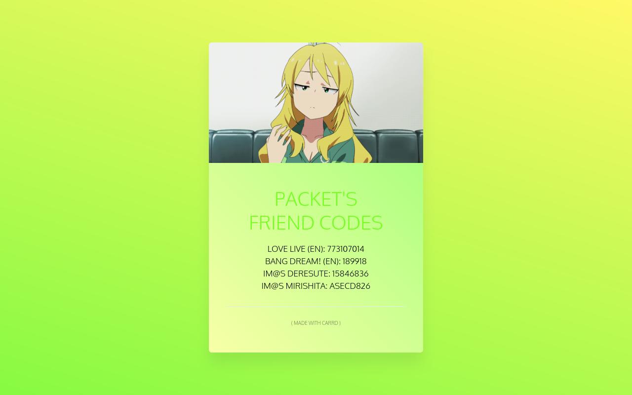 Carrd profile picture for @packet